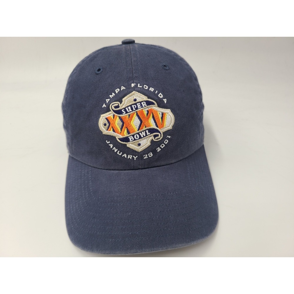 Super Bowl Hat XXXV Adjustable Vintage Strapback NFL Sample Baltimore Ravens Men